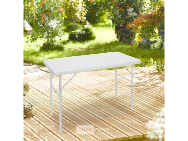 Tuintafel- 120 x 60 x 52-74 cm - opvouwbaar - afbeelding 3 van  3