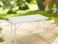 Tuintafel- 120 x 60 x 52-74 cm - opvouwbaar - afbeelding 3 van  3