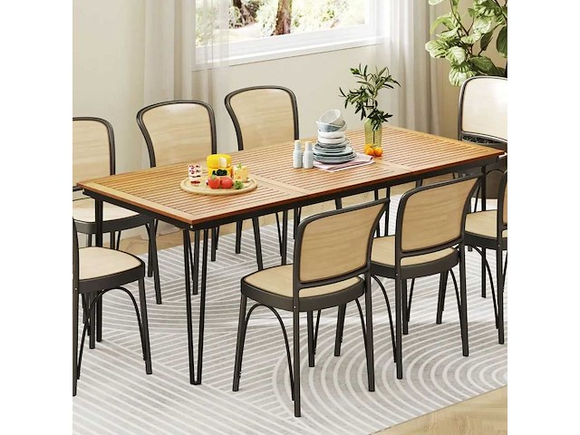 Tuintafel -(natuurlijk/zwart) - afbeelding 3 van  6