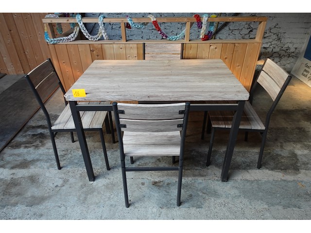 Tuintafel + 4x stoel - afbeelding 1 van  3