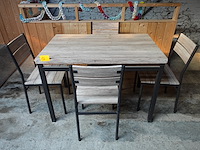 Tuintafel + 4x stoel