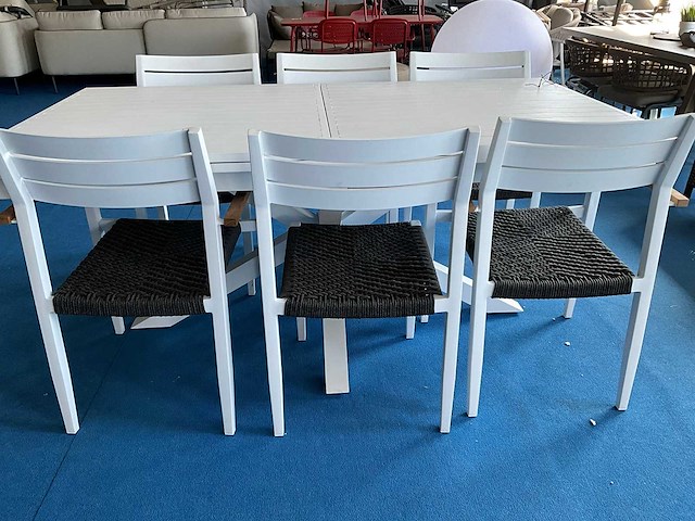 Tuintafel alu uittrekbaar met 6stoelen - afbeelding 1 van  4