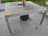 Tuintafel + opbergbank + kussens - afbeelding 1 van  3