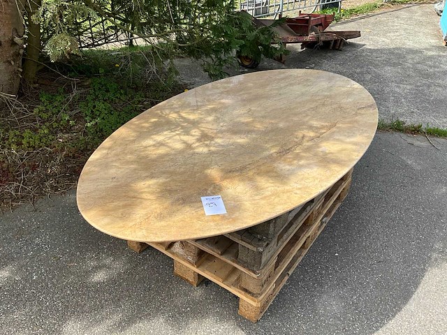 Tuintafel ovaal natuursteen blad - afbeelding 1 van  2