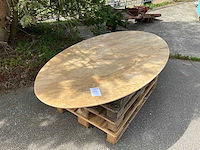 Tuintafel ovaal natuursteen blad - afbeelding 1 van  2