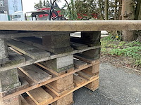 Tuintafel ovaal natuursteen blad - afbeelding 2 van  2