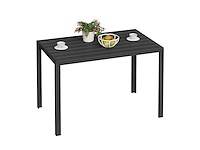 Tuintafel voor 4-6 personen - zwart - afbeelding 2 van  3