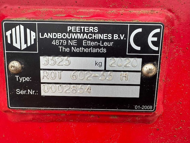 Tulip - rot 602-55h - power harrow - 2020 - afbeelding 13 van  13