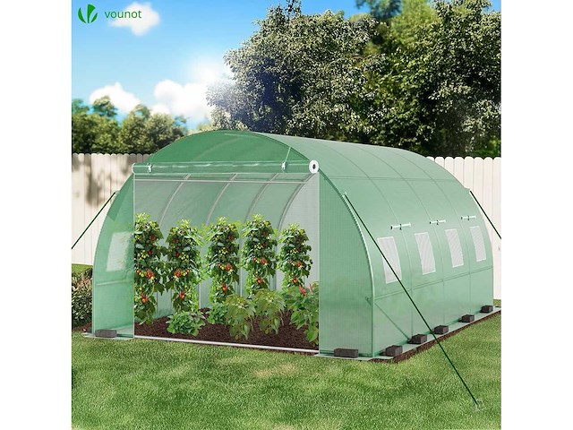 Tunne garden greenhouse 12m² in gegalvaniseerd staal - 4x3 m - afbeelding 1 van  7