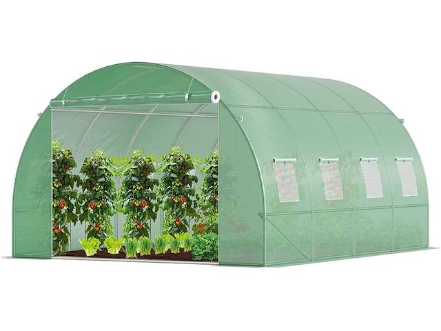 Tunne garden greenhouse 12m² in gegalvaniseerd staal - 4x3 m - afbeelding 2 van  7