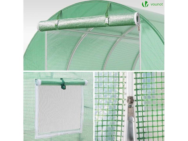 Tunne garden greenhouse 12m² in gegalvaniseerd staal - 4x3 m - afbeelding 6 van  7