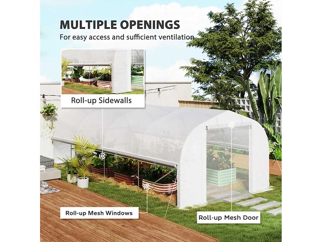 Tunnel clamp met accessoires - wit - afbeelding 5 van  9