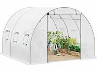 Tunnel garden kas, 6 ramen, wit, 300x300x200cm - afbeelding 2 van  9