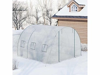Tunnel garden kas, 6 ramen, wit, 300x300x200cm - afbeelding 6 van  9