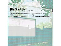 Tunnel tuinkas 2 x 3m, 6m² met oproldeur, 4 ramen, - hoogdichtheid pe gegalvaniseerd staal groen - afbeelding 4 van  6