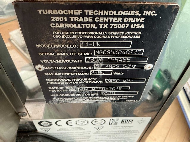 Turbochef i1-uk ngosukd40247 snelkookoven - afbeelding 4 van  4
