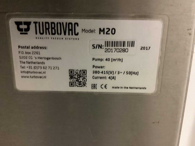 Turbovac m20 vacuümmachine - afbeelding 3 van  3