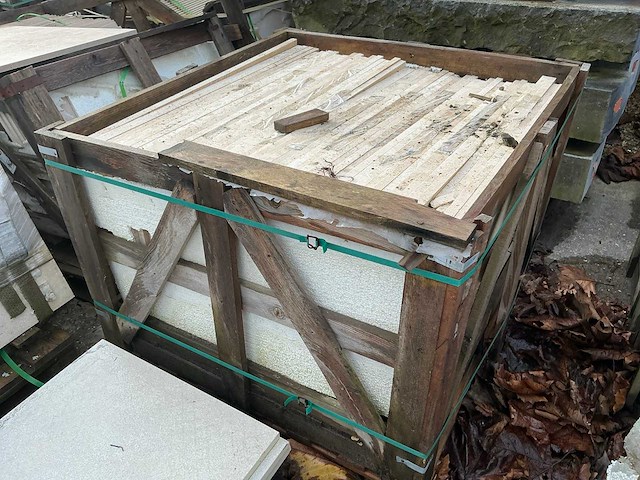 Turkse travertin tuintegels (48x) - afbeelding 1 van  3