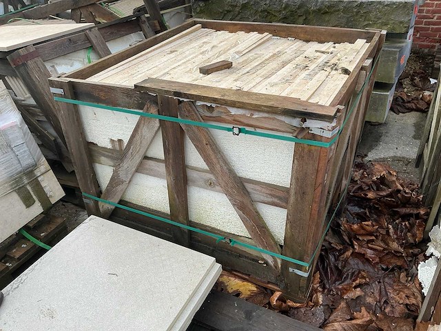 Turkse travertin tuintegels (48x) - afbeelding 3 van  3