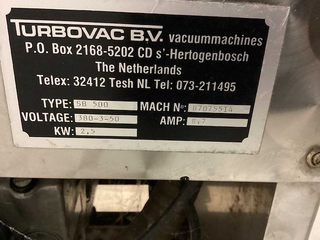 Turovac sb 500 vacuümmachine - afbeelding 7 van  8