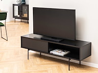 Tv-kast angus 140 cm met schuifdeur - zwart - afbeelding 1 van  7