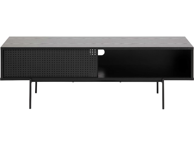 Tv-kast angus 140 cm met schuifdeur - zwart - afbeelding 2 van  7
