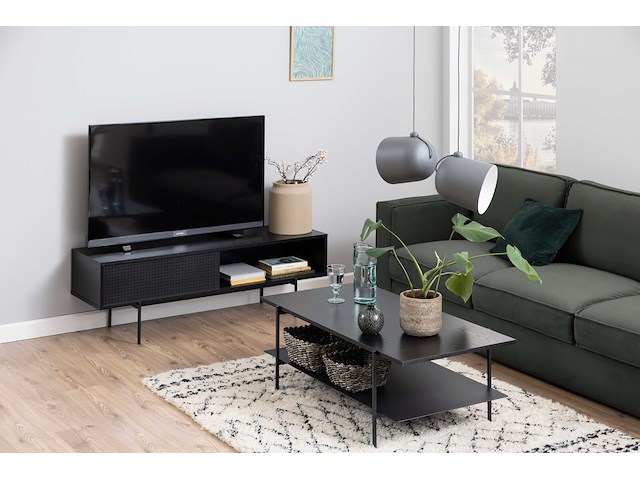 Tv-kast angus 140 cm met schuifdeur - zwart - afbeelding 3 van  7