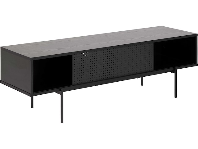 Tv-kast angus 140 cm met schuifdeur - zwart - afbeelding 4 van  7