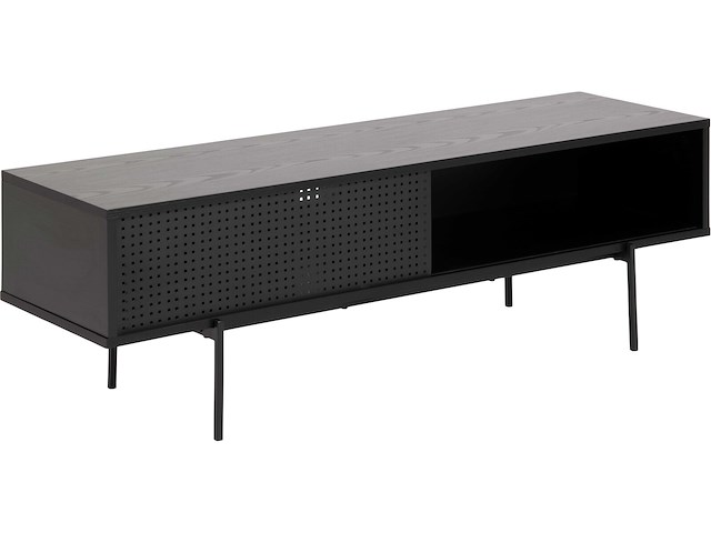 Tv-kast angus 140 cm met schuifdeur - zwart - afbeelding 5 van  7