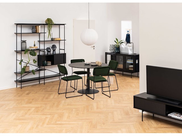 Tv-kast angus 140 cm met schuifdeur - zwart - afbeelding 7 van  7