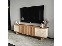 Tv-meubel - beige-walnoot travertine - afbeelding 2 van  7