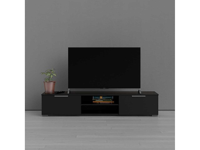 Tv-meubel - mattzwart - afbeelding 5 van  7