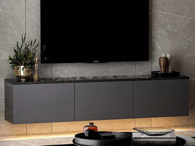 Tv-meubel 160cm - antraciet - afbeelding 1 van  10