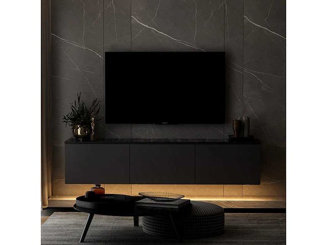 Tv-meubel 160cm - antraciet - afbeelding 8 van  10