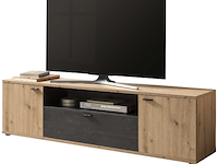 Tv-meubel atnalta 180x40 cm-artisan/gebrand hout - afbeelding 2 van  7