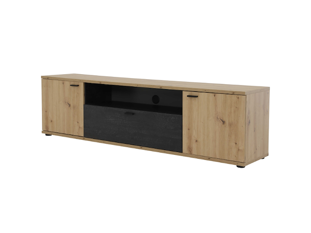 Tv-meubel atnalta 180x40 cm-artisan/gebrand hout - afbeelding 3 van  7