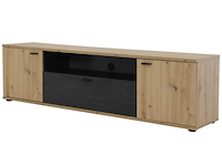 Tv-meubel atnalta 180x40 cm-artisan/gebrand hout - afbeelding 3 van  7