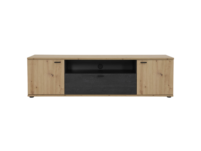 Tv-meubel atnalta 180x40 cm-artisan/gebrand hout - afbeelding 4 van  7