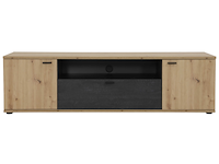 Tv-meubel atnalta 180x40 cm-artisan/gebrand hout - afbeelding 4 van  7