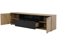 Tv-meubel atnalta 180x40 cm-artisan/gebrand hout - afbeelding 6 van  7