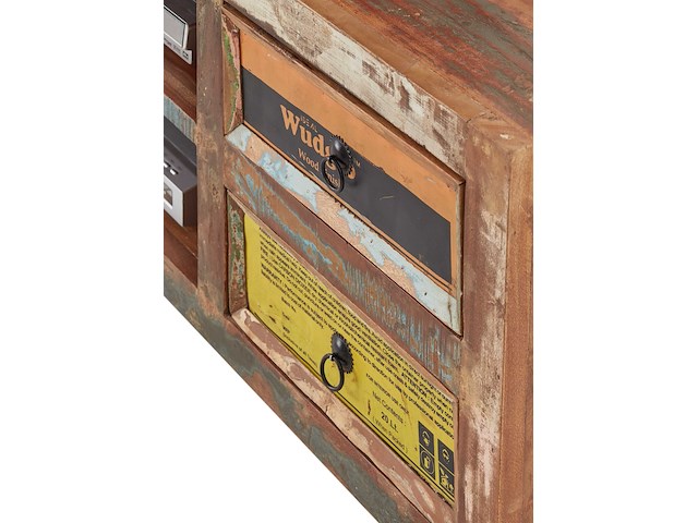 Tv-meubel banksy 156cm met 4 lades - bruin - afbeelding 2 van  5