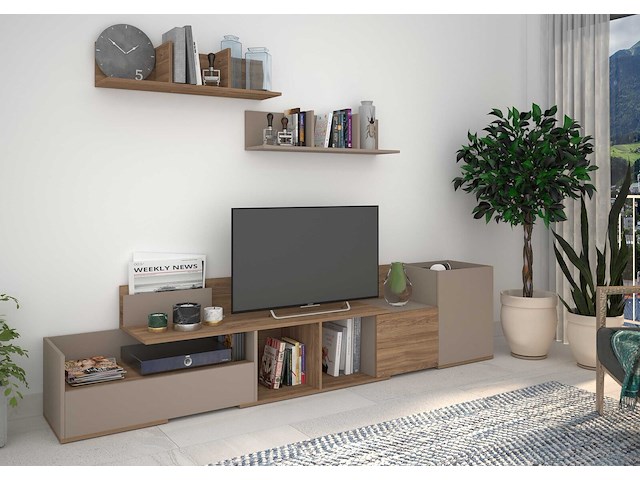 Tv-meubel boost 180cm - beige/grijs - afbeelding 3 van  4