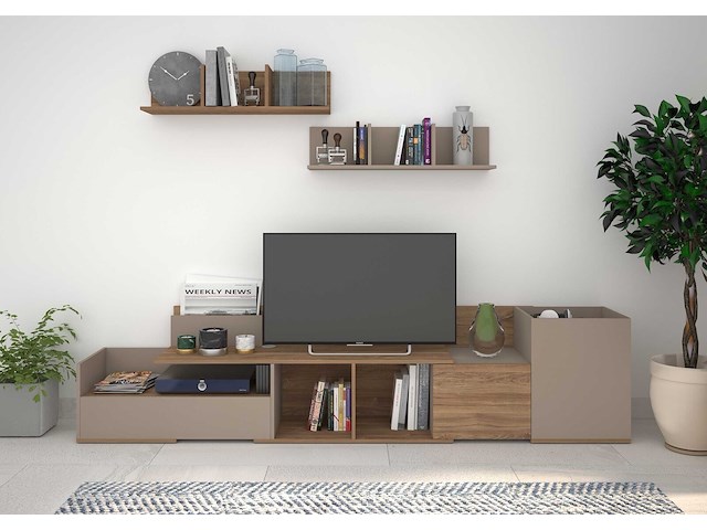 Tv-meubel boost 180cm - beige/grijs - afbeelding 4 van  4