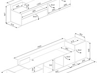 Tv-meubel boost 180cm - grijs - afbeelding 3 van  3