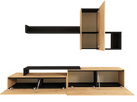 Tv-meubel cosmit 240cm - eik/antraciet - afbeelding 3 van  8