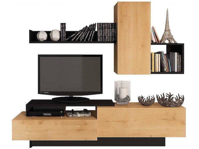 Tv-meubel cosmit 240cm - eik/antraciet - afbeelding 8 van  8