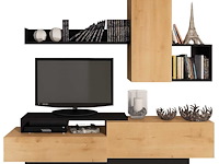 Tv-meubel cosmit 240cm - eik/antraciet - afbeelding 8 van  8