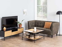 Tv-meubel dover 140cm 2 deuren 1 lade - zwart/wilde eik - afbeelding 1 van  8