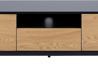 Tv-meubel dover 140cm 2 deuren 1 lade - zwart/wilde eik - afbeelding 4 van  8