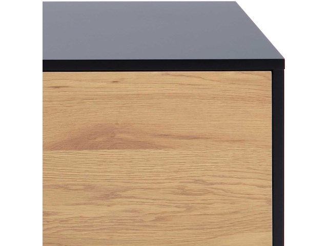 Tv-meubel dover 140cm 2 deuren 1 lade - zwart/wilde eik - afbeelding 5 van  8